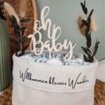 Nappy Bag, Made in Germany, Handmade Nappy Cake + Wooden Cake Topper, Baby Gift and Gift for Birth - Image 7
