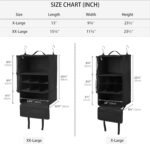 GRANNY SAYS Suitcase Organiser Hanging with 3 Compartments, Foldable Wardrobe Organiser, Hanging, Portable Travel Shelf, Black Hanging Organiser Cabinet, Portable Hanging Travel Organiser - Image 4