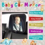 Baby Car Mirror for Back Seat - Safest Car Seat Mirror with Crystal Clear Vision, Unbreakable Adjustable Rear View Mirror for Small Kids with Truck - Image 4