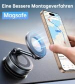 Coolpow Car Mobile Phone Holder for MagSafe Car Mount 【Strongest Magnet】Vacuum Suction Cup Magnetic Mobile Phone Holder Car, 360° Rotatable Mobile Phone Holder Car Accessories Interior for iPhone 17 Pro Max 16 15 - Image 5