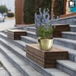 Flower Pot Shiny Plastic Planter Decorative Pot for Large and Small Plants, Set of 2 Flower Pot, Flower Pot Herb Pot, Gold, Diameter 14 cm - Image 7