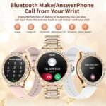 Women's Smartwatch with Phone Function Diamond, 1.32 Inch Round HD Smart Watch Women's Watch with Call Function, Women's SmartWatch 120+ Sports Modes Watch Smart Watch Women for Android iOS - Image 4