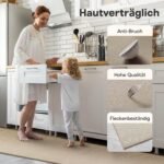 Kitchen Rug Washable Non-Slip 43.5 x 180 cm, Kitchen Runner Washable and Absorbent, Kitchen Rug Runner Hallway Easy to Clean Kitchen Mat for Kitchen, Laundry Room, Outdoor, Beige - Image 6