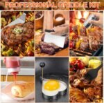 Grill Accessory Set with Flat Top, 30-Piece Barbecue Tool Set for Blackstone and Camping Chef with Scraper, Spatula, Tongs, Egg Ring, for Outdoor Camping, Party, Teppanyaki and Gas Grill - Image 4