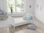 Love For Sleep Maddox Baby Bed 70 x 140 cm White Wooden Slatted Frame 3-in-1 with Safety Wooden Barriers Included - Image 6