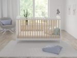 Love For Sleep Maddox Baby Bed 70 x 140 cm White Wooden Slatted Frame 3-in-1 with Safety Wooden Barriers Included - Image 3