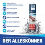 NTG Vinyltrimethoxysilane adhesive, 290 ml, construction adhesive, sealant for airline rails, made in Germany, UV-resistant, all-purpose adhesive, mounting adhesive, water adhesive, body adhesive, - Image 3
