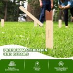 Kubb Viking Game, Rubberwood, with Canvas Carry Bag and Game Instructions, Outdoor Throwing Game - Image 3