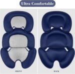 Newborn Baby Pillow with 3D Mesh for Stroller, Car Seat and Highchair - Breathable Insert to Support Baby (Blue) - Image 8