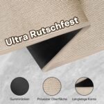 Kitchen Rug Washable Non-Slip 43.5 x 180 cm, Kitchen Runner Washable and Absorbent, Kitchen Rug Runner Hallway Easy to Clean Kitchen Mat for Kitchen, Laundry Room, Outdoor, Beige - Image 4