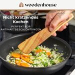 Wooden Spatula Set - Handmade Kitchen Utensils 4 Pieces - Wooden Spatula Set with Spatula, Spatula, Slotted Spatula and Wooden Scraper, BPA-Free, Robust Cooking Cutlery Set - Image 8