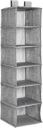 Amazon Basics Hanging Storage Unit 6 Compartments Grey Marl 30.48 D x 5.08 W x 30.48 H - Image 2