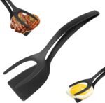 HOTUT 2 in 1 Spatula and Tongs, Fried Egg Spatula, Spatula Tongs Made of Nylon, Spatula Tong for Grasping and Turning Fried Eggs, Pancakes, Bread - Image 2