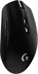 Logitech G305 LIGHT SPEED wireless gaming mouse, HERO 12000 DPI sensor, 6 programmable keys 250 hours of battery life, Customizable game profiles, lightweight, PC / Mac, Black - German Packaging - Image 2