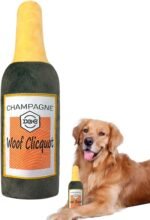 Plush Squeaky Dog Toys, Beer Bottle Shaped Chew Toy, Soft Stuffed Puppy Teething Squeakers, Interactive Pet Supplies for Small, Medium, Large Dogs, Fun Playtime, 11.02 Inches - Image 2