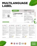 L-Tryptophan - High Dose with 500 mg per Capsule - 365 Vegan Capsules - 12 Month Range - From Vegetable Fermentation - No Unnecessary Additives, Vegan - Image 7