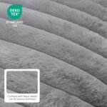 VoltaEcho Orthopaedic Dog Cushion - Machine Washable Dog Bed Plush (Rabbit Fur), Non-Slip Underside, Ideal as a Dog Mat for Medium Dogs, Car & Outdoor, 90 x 60 x 7 - Image 3