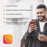 Smartwares Co-Detector - 85dB - Sensor 10 Years - App Notifications - Test Button & Mute Button - FGA-13800, Battery Operated, White - Image 3