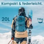 Otaro Ski Backpack (Backpack 20L) Hydration Backpack Trekking Backpack Hiking Backpack 20L Unisex for Men and Women Ultralight & Waterproof, blue, M, Rucksack - Image 3