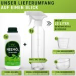 WENDOWERK® Neem Oil [250 ml] - Includes Spray Bottle and Measuring Cup - Neem Oil with Emulsifier for Direct Use - Neem Oil for Natural Plant Care for Indoor and Outdoor Use - Image 4