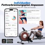 MERACH Rowing Machine for Home, 16 Resistance Levels, Quiet Magnetic Rowing Machine, Connected via App, Improved Double Rails for More Stability, Easy Assembly - Image 5