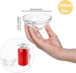 Lawei Pack of 12 Small Glass Bowls, 125 ml, Dip Bowl, Dessert Bowl, Mini Tapas Bowl, Stacking Bowl for Salad, Fruit, Dessert, Diameter 9 cm - Image 3
