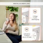 Gigaset Baby 100 Audio - Audio Baby Monitor with DECT Technology - Safe Two-Way Communication - 300 m Range - Feeding Timer - Temperature Sensor - Night Light, Warm Grey [German Version] - Image 4