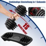 DH FitLife verstellbare Hanteln 1,5 bis 18 KG mit 12 Gewichtsstufen, Kurzhanteln Hanteln Set mit Hantelscheiben, Hanteln Kurzhanteln verstellbar, variable Gewichte 12 in 1 - Image 4