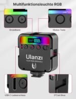 Video Light RGB, ULANZI VL49 LED Video Light with 2000 mAh Battery, Camera Light Small Dimmable 2500K-9500K, Back Magnets, Photo Light Compact for Macro Shooting, Product Photography and YouTube Vlogs - Image 5