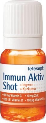 tetesept Immune Active Turmeric Ginger Shot [7 Drinking Bottles] High Dose with Vitamin D, C, B12 and Zinc - Multi-Nutrient Complex for the Immune System - Image 6