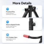 Foldable Power Tower Dip Station, Height Adjustable, 175-230 cm, Triangular Pull Up Station, 200 kg, Freestanding Multifunctional Fitness Training Device for Home - Image 6