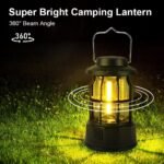 Flintronic Pack of 2 LED Camping Lamps, Portable, IPX4 Waterproof Camping Light, Battery Operated Camping Lamp, Dimmable COB Brightness & 3 Light Modes, for Outdoor, Night Fishing, Garden, Emergency - Image 5