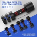 NEOLYMP 2er Set verstellbare Kurzhanteln – platzsparendes Hantelset aus Stahl mit ergonomischem Griff für Krafttraining & Home Gym – in verschiedenen Gewichtsstufen. - Image 3