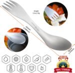 TITO Titanium Spoon with High Strength and Ultralight Titanium Spork with Spoon and Fork 2-IN-1 for Outdoor Camping and Hiking. Welcome for Customizable Logo - Image 3