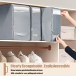 Pack of 2 Space-Saving Compressing Organiser, Storage Bag for Duvets, Extra Large Foldable Self-Compressing Organiser with Viewing Window for Moving, Travel (Grey, XL+XL) - Image 4