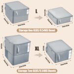 Pack of 2 Space-Saving Compressing Organiser, Storage Bag for Duvets, Extra Large Foldable Self-Compressing Organiser with Viewing Window for Moving, Travel (Grey, XL+XL) - Image 6