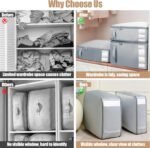 Pack of 2 Space-Saving Compressing Organiser, Storage Bag for Duvets, Extra Large Foldable Self-Compressing Organiser with Viewing Window for Moving, Travel (Grey, XL+XL) - Image 7