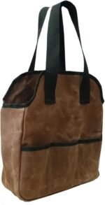 Canvas Tool Bag - 16 oz Waxed Canvas Gardening Tote, 12 x 5 x 14 Inch Heavy-Duty Canvas Tool Bag | Heavy Duty Tools Bags for Florist Workshop Men Dad Truck Car Motorcycle Project Wrench Carpentry - Image 2