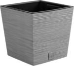 FURU Collection Cement-Coloured Planter with Container, 29.5 x 29.5 x 29 cm, Capacity 14 Litres - Image 2