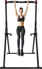 Foldable Power Tower Dip Station, Height Adjustable, 175-230 cm, Triangular Pull Up Station, 200 kg, Freestanding Multifunctional Fitness Training Device for Home - Image 2