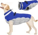 PUMYPOREITY Dog Coat, Warm, Waterproof Winter Jumper, Winter Suit, Snowsuit, for Beagles, Blue, L - Image 2