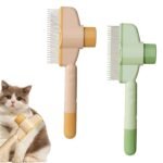 Pack of 2 Fur Flash Brush, Cat Self-Cleaning Pet Brush, Grooming Comb for Cats, Self-Cleaning Flea Comb, Fur Flash Brush, Cat Flea Comb for Cats - Image 2