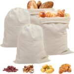 Pack of 4 Linen Bread Bags, 30 x 40 cm, Linen Bag for Bread, Bread Bag, Bread Bag with Drawstring, Reusable Bread Bag Storage, Linen Bag for Bread Storage, Bread Bag - Image 2
