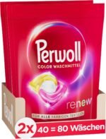 Perwoll Renew Caps Colour Detergent 80 (2 x 40 Washes), All-in-1 Detergent Caps Gently Clean and Renew Colours & Fibres, for All Coloured Textiles, with Triple Renew Technology - Image 2