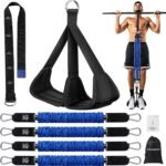 Pull-up aid bands with 4 resistance bands, 80-320 lbs and footrest pedals, adjustable in weight and height, ideal for strength training and home gym - Image 2