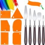 Rominvic Structural Paste, Spatula Set, 11 Pieces, Acrylic Painting, 5 Palette Knives + 6 Scraper Knives, Acrylic Spatula, Art Supplies for Old Painting - Image 2