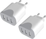 USB Charger 2 Pack, 3-Port Plug 15 W USBA Adapter 5 V3 A Multiple USB Plug Socket, Power Plug Power Supply Charger Charger Adapter for iPhone 14/13/12/11/10, Xiaomi, Tablets, Mobile Phones 1 - Image 2